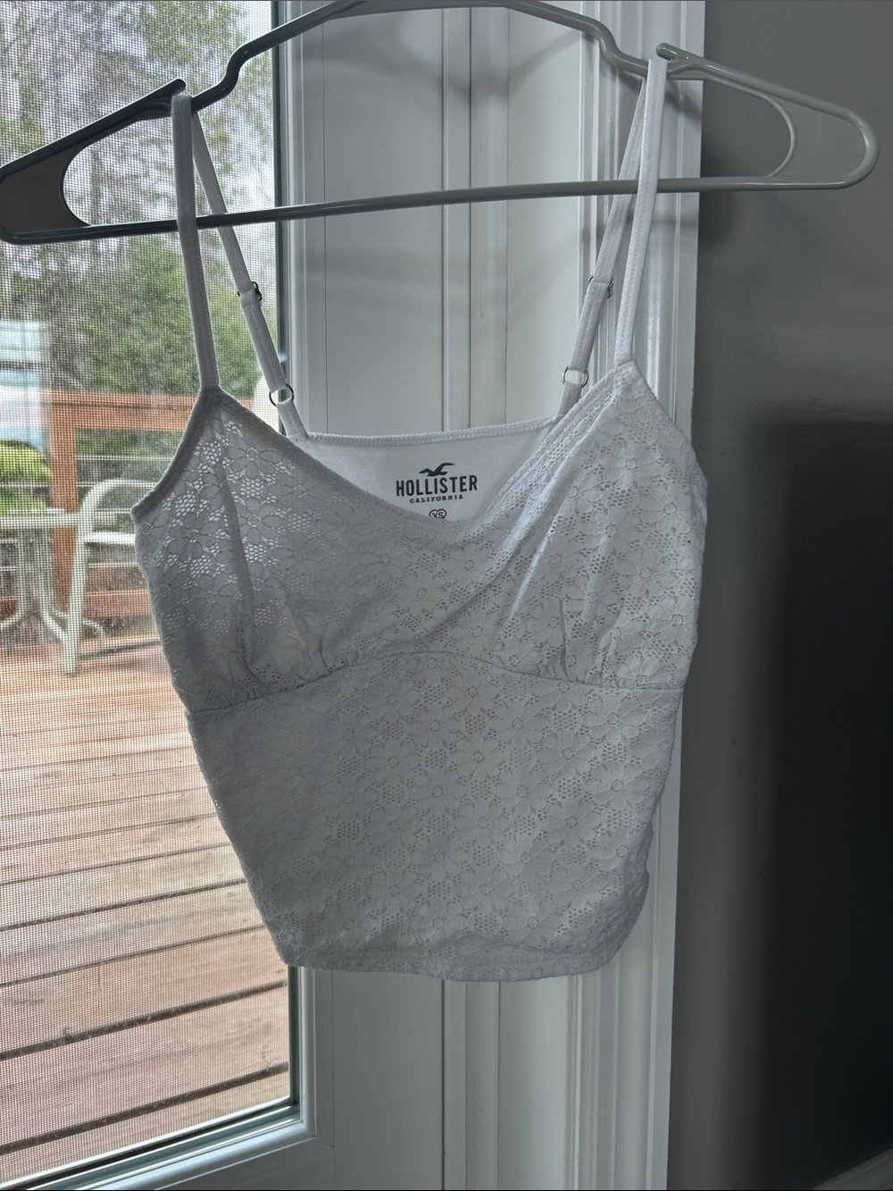 Hollister White Lace Bralette Cami